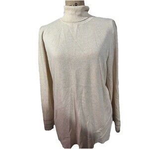 Chico’s Size 3 XL Tan Sweater With High Neck Turtleneck